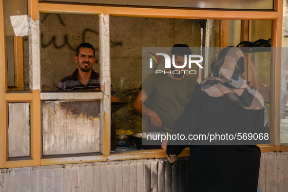 A food booth in Hebron, Palestine, May 6th 2015.  