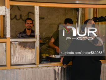 A food booth in Hebron, Palestine, May 6th 2015.  (