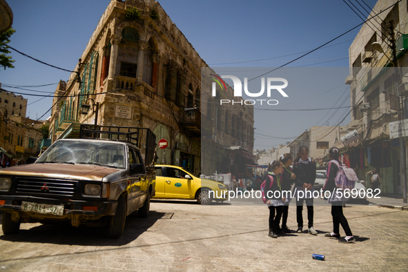 The old town in Hebron, Palestine, May 6th 2015.  