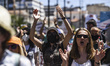 A protesst shout slogans during a protest of Greek teachers and students against a legisla...