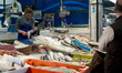 Daily life at market popular food in Ribeira Market, located in the city of Lisbon, Portug...