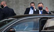 Polish President Andrzej Duda leaves the John Paul II Center in Krakow-Lagiewniki.Polish...