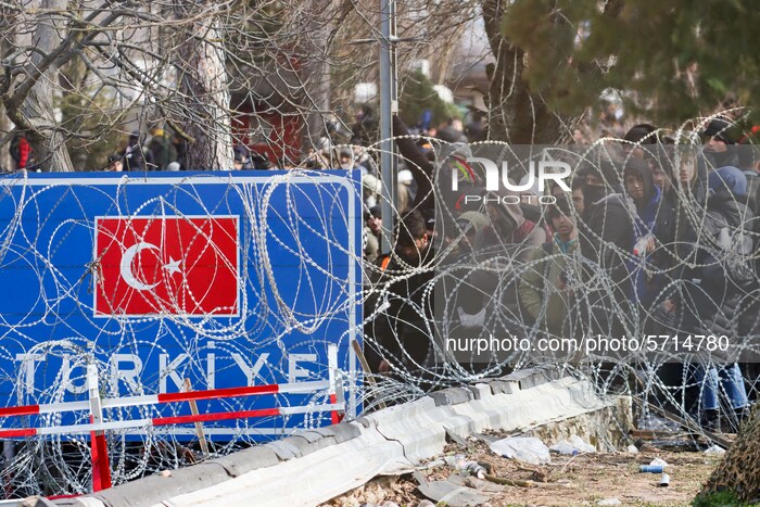 Migrants At The Greek Turkish Borders Trying To Enter Greece