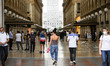 General view of Galleria Vittorio Emanuele Milano at the weekend in Milan on May 23, 2020...