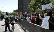 Demonstrators shut down FDR Drive during a demonstration in response to the death of a Min...