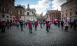 Members of Marco Rizzo's Communist Party stage a gathering protest entitled 'The Republic...