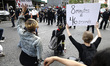 Protesters demonstrate in the streets of Manhattan in response to the death of a Minneapol...