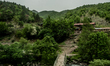 View to Rhodope mountain from the road of the narrow-gauge railway. The Rhodope narrow-gau...