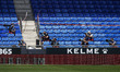 Photographers working during La Liga match between RCD Espanyol and Deportivo Alaves at fi...