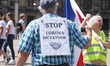 Members of the Dutch Yellow Vest movement protest at the Dam Square amid the Coronavirus p...