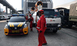 Indonesian Red Cross Volunteers (PMI) together with the Police and Indonesian National Arm...