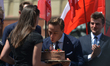 Krzysztof Bosak (C), a vice-chairman of Confederation Liberty and Independence political p...