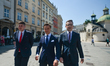 Krzysztof Bosak (C), a vice-chairman of Confederation Liberty and Independence political p...