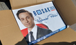 Election posters of Krzysztof Bosak seen in Krakow's Main Market Square ahead the arrival...