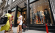 Customers are seen exiting a J. Crew Boutique as Manhattan enters Phase 2 of re-opening fo...