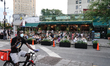 Restaurants in NYC install dividers as anti-Coronavirus measure as Manhattan enters Phase...