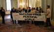 Greek President welcomes Japanese atomic bomb survivors in his Palace in Athens on Wednesd...