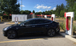 Tesla electric vehicle charging station in Markham, Ontario, Canada, on July 17, 2020. 