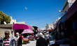 Tunis, Tunisia, 6 May 2014. A street scene in a market in the capital. 