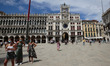 People relax in Venice, Italy on June 17, 2020.  Tourists return in Venice as the country...