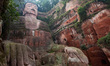 Leshan, China, the 20 of July 2011. A view of the Leshan Giant Buddha. It is the largest s...
