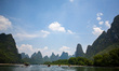 Guilin, China, the 3 August 2011. A view of the Li River and the scenery of karst topograp...