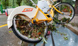 A damaged bike during storm and flooding of the Seveso river on July 24, 2020 in Milan, It...
