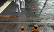 May 30, 2003-Busan, South Korea-US Navy prepare their war victory event at Busan Port, Sou...