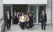 A Twenty North Korean defectors arrives at International Airport in Incheon, South Korea o...