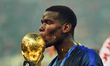 Paul Pogba with the world cup trophy  the FIFA World Cup match France versus Croatia at Lu...
