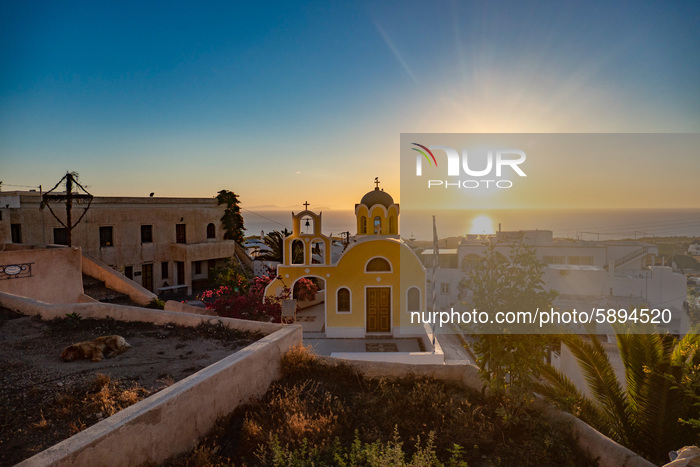 Sunrise In Santorini Islands Greece