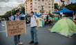 People are gathered in the Bulgarian Capital of Sofia on August 1, 2020 to protest against...