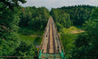 View of the bridge in Pilchowice, Poland, on August 7, 2020 which is to be blown up during...