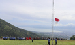 The flag ceremony to commemorate Indonesia's 75th independence was carried out by a group...