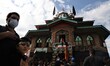 Shiite Muslim mourners flagellate themselves during the Islamic month of Muharram ahead of...