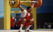 Valladares Jadiel of Cuba competes in the Men's 85kg Group B weightlifting snatch competit...