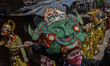 

Ritual participants use unique masks, during the annual traditional pilgrimage and pra...