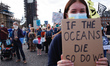 Members of climate change activist movement Extinction Rebellion, protesting against ecolo...