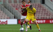   Marcus Tavernier of Middlesbrough battles for possession with Dominik Frieser of Barnsle...