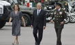 Andrés Manuel López Obrador, President of Mexico, accompanied by his wife, Beatriz Gutiérr...