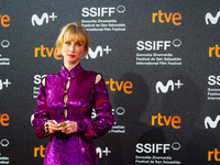 Ingrid Garcia Jonsson attends 'Explota, Explota' (My Heart Goes Boom) premiere during the 68th San Sebastian International Film Festival on...