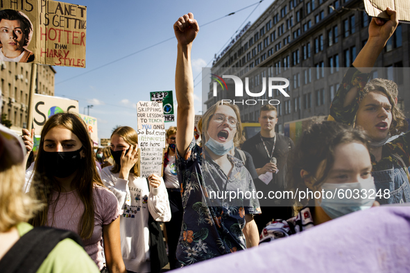 A very large number of students marched through Warsaw to rise climate issues awareness, calling politicians to finally take serious actions...