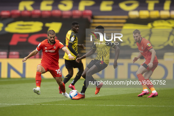   Jeremy Ngakia of Watford during the Sky Bet Championship match between Watford and Luton Town at Vicarage Road, Watford, England, on Septe...