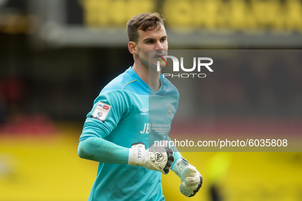  Simon Sluga of Luton Town during the Sky Bet Championship match between Watford and Luton Town at Vicarage Road, Watford, England, on Septe...