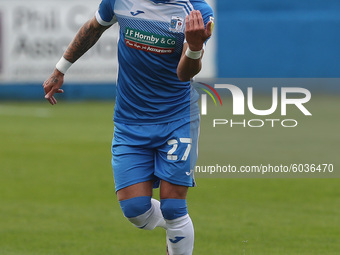     Bradley Barry of Barrow  during the Sky Bet League 2 match between Barrow and Colchester United at the Holker Street, Barrow-in-Furness,...