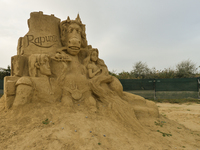 'Rapunzel' by Ognyan Petkov seen during the 13th edition of Burgas Sand Sculptures Festival 2020 in Burgas Park 'Ezero'.
Each year the theme...