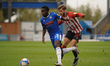  Colchester Uniteds Kwame Poku and Oldhams Conor Mcaleny battle for the ball  during the...