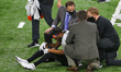 New Orleans Saints wide receiver Tre'Quan Smith (10) is attended to after an injury during...