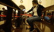 Parishioners accompanied by their pets attend a mass on the occasion of St. Francis of Ass...