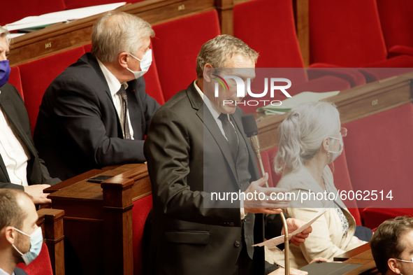 Member of Parliament Jean-Michel Fauvergue speaks during  the session of the questions for the government (QAG) at French National Assembly...
